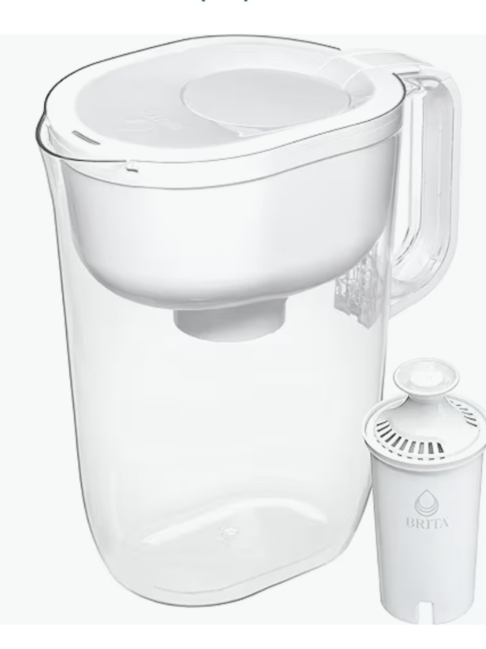 Brita Large 10 Cup Water Pitcher with 1 Standard Filter, Made Without BPA